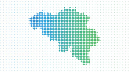 Fototapeta premium Belgium dotted map in modern halftone style