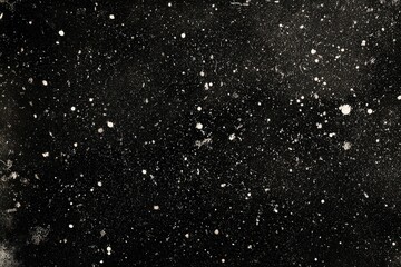 Fototapeta premium Abstract Black Background with Scattered White and Silver Glitter Particles Creates a Dark Celestial Sky Effect Sparkling Texture and Shimmering Lights