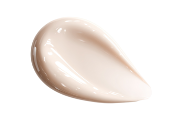 Creamy, light beige beauty product smudge