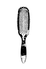 Hairbrush texture in a beauty context