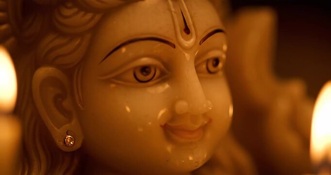 Divine Glimpse of Lord Rama s Infant Form A Marble Murti Celebrating Ram Navami and Ayodhya s Grandeur