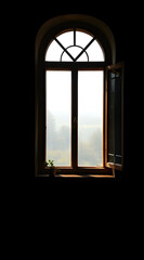 Fototapeta premium Serene Window Wallpaper Capturing Tranquility and Warmth Through a Window's Perspective, Reflecting Nature's Timeless Beauty and Inviting Light