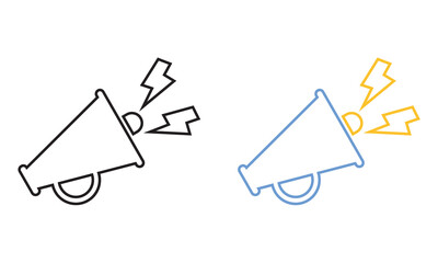 Megaphone  icon . Isolated on white background. Vector eps 10