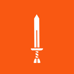 Sword icon logo flat vector design