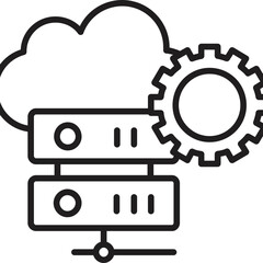 Cloud Server Management Icon