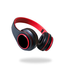 Naklejka premium Red Headphone in png format 