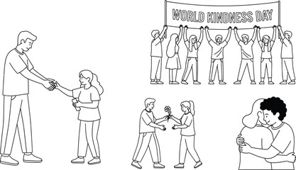Vector art of world kindness day illustration