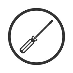 Screwdriver icon isolated on transparent background