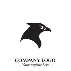 Obraz premium Elegant Bird Logo Symbol in Black on White Background with Minimalist and Modern Design