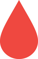 Fototapeta premium Vibrant red blood drop icon symbol clean medical healthcare vector