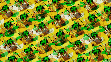Shopping Cart Seamless Pattern