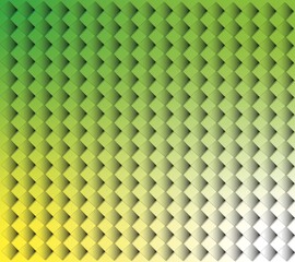 Abstract background with green and yellow gradient square pattern