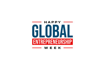 Global Entrepreneurship Week holiday concept vector