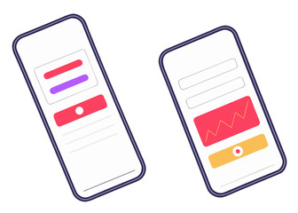 Modern mobile banking ui design concept vector illustration vector