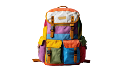 Colorful patchwork backpack
