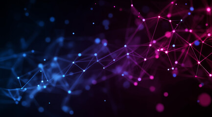 A beauty futuristic abstract background in a high-tech style. Shining lines and patterns resembling neural networks, connections, and digital circuits.	
