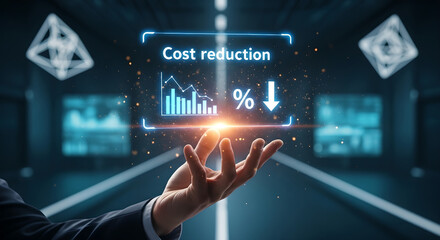 Cost Reduction Concept Financial Growth and Savings Visualization