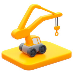 Toys yellow crane icon