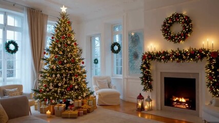 christmas tree in the living room - Powered by Adobe