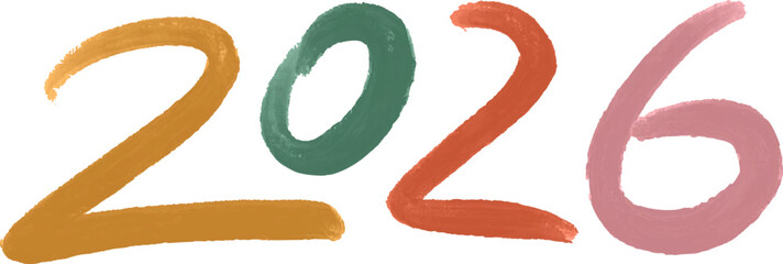 2026 hand drawn digits
