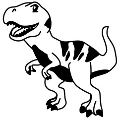 Tyrannosaurus Rax Monochrome Black Solid