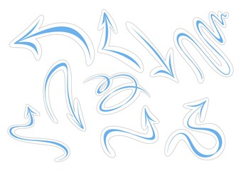 Blue Flow Arrows