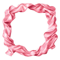 watercolor pink ribbon frame isolated png transparent backgrounf