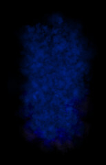 Vertical blue smoke column with soft edges isolated on transparent background realistic cool mist effect