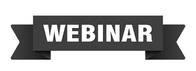 webinar ribbon isolated on transparent background. webinar ribbon