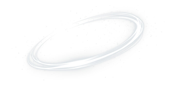 Abstract white PNG overlay featuring a smooth circular swirl design, ideal for enhancing visual compositions and providing a modern touch to various creative projects