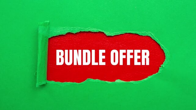 Bundle Offer message written on ripped torn paper background
