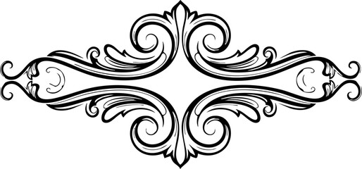 Fototapeta premium Elegant vintage flourish design adding ornate decorative detail to invitations, borders, and artistic projects with timeless sophistication and classic beauty.