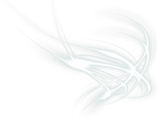 Abstract white background with flowing light trails creating a sense of movement and elegance, perfect for design projects and creative overlays with copy space