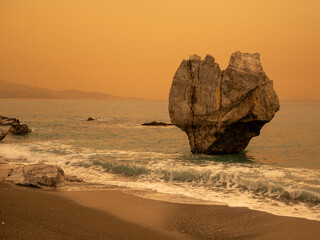 Heart shaped rock Preveli Beach