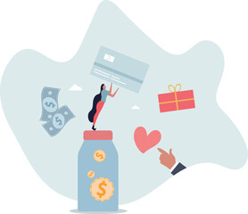 Charity donation and money sharing for support and help .life and employment of people.