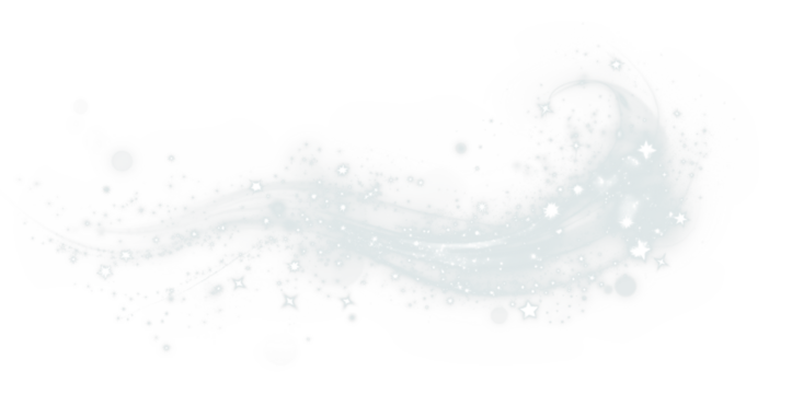 Ethereal white PNG overlay featuring a flowing wave design with sparkling stars and soft textures, perfect for enhancing creative projects and digital artwork