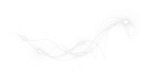 Abstract white PNG overlay design featuring flowing lines and soft light effects, ideal for enhancing digital artwork and creating ethereal backgrounds with copy space
