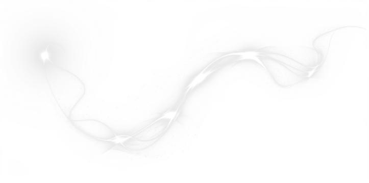 Ethereal white PNG overlay featuring flowing, luminous strands with a soft glow, ideal for enhancing designs and creating a dreamy atmosphere in various projects