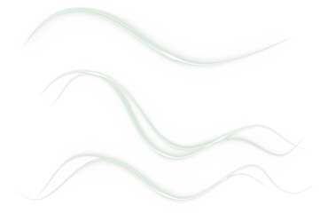 Abstract green wave PNG overlay design featuring flowing lines and soft gradients, ideal for creative projects and enhancing visual storytelling with copy space