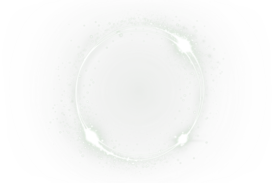Circular PNG overlay with soft glowing edges and sparkling particles, creating a dreamy atmosphere for design projects and digital artwork enhancement