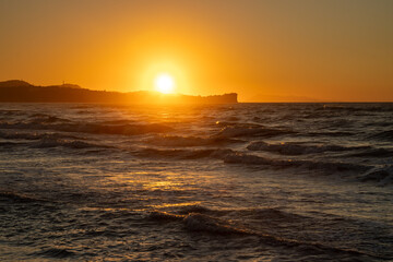 Sunset with Roda Cape, Acharavi, Greece