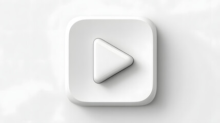 Play Button Icon Media Video Player Symbol Isolated