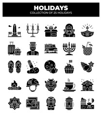 Collection of 25 Holidays. A Diverse Celebration of Culture and Religion