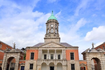 Naklejka premium Dublin Castle, landmark in Dublin, Ireland. Architecture of Dublin.