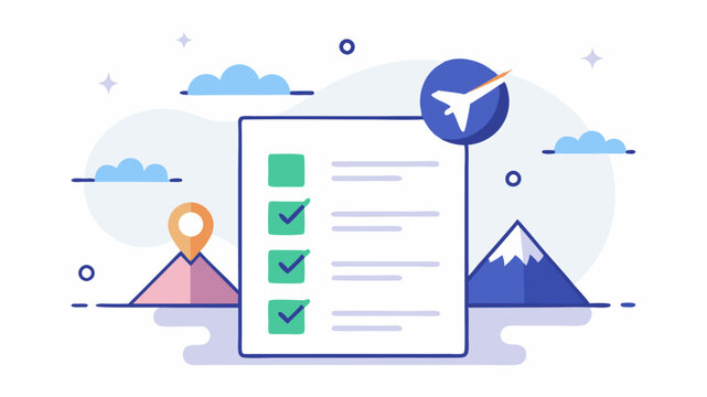 A travel goals feature with a checklist style and minimalist icons for each completed journey or bucket list item.