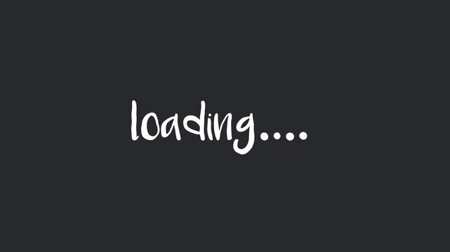 Handwritten 'Loading' Text Animation. Looping Brush Script for a Creative Vlog or Website.