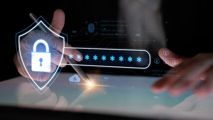 A concept of advanced network security. This system combines password protection with biometric...