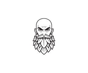 Head Mascot Logo Illustration