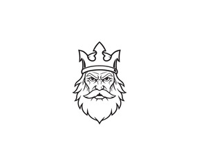 Head Mascot Logo Illustration