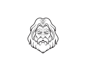 Head Mascot Logo Illustration